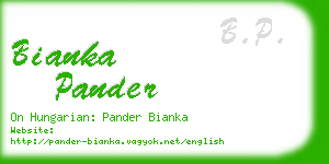 bianka pander business card
